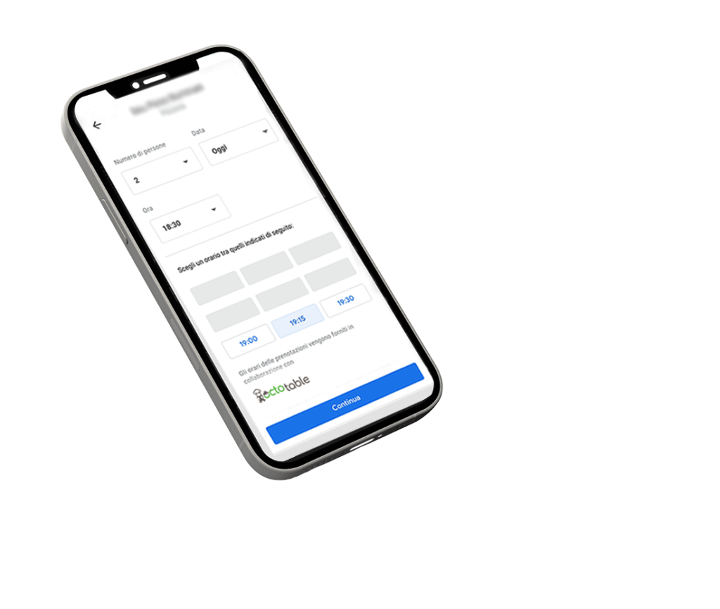 Prenota con Google Octotable
