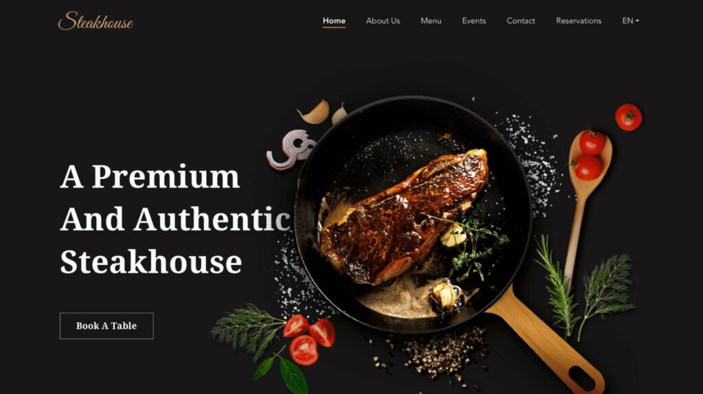 Site Web Restaurant